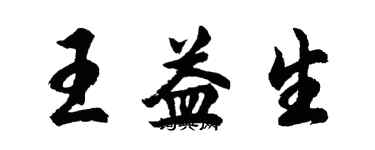 胡問遂王益生行書個性簽名怎么寫