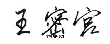 駱恆光王密宮行書個性簽名怎么寫