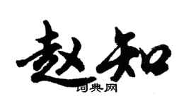 胡問遂趙知行書個性簽名怎么寫