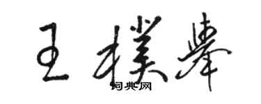 駱恆光王朴舉草書個性簽名怎么寫