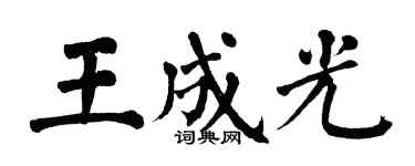 翁闓運王成光楷書個性簽名怎么寫