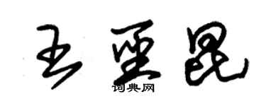 朱錫榮王聖昆草書個性簽名怎么寫