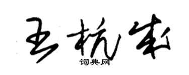 朱錫榮王杭成草書個性簽名怎么寫