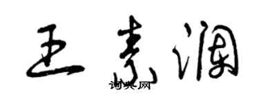 曾慶福王素瀾草書個性簽名怎么寫