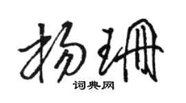 駱恆光楊珊草書個性簽名怎么寫