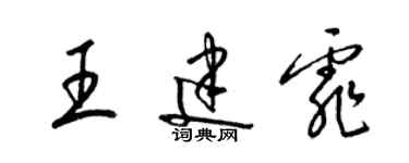 梁錦英王建霏草書個性簽名怎么寫