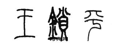 陳墨王鎖平篆書個性簽名怎么寫