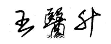 朱錫榮王醫升草書個性簽名怎么寫