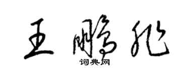 梁錦英王鵬非草書個性簽名怎么寫