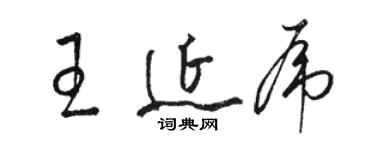 駱恆光王延虎草書個性簽名怎么寫