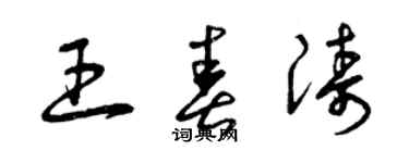 曾慶福王春濤草書個性簽名怎么寫