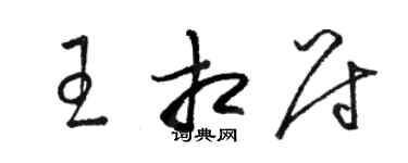 駱恆光王相尉草書個性簽名怎么寫