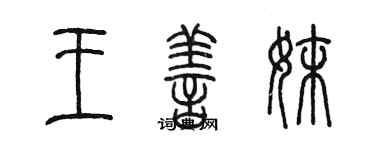 陳墨王善妹篆書個性簽名怎么寫