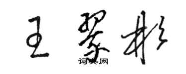 駱恆光王翠彬草書個性簽名怎么寫