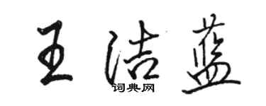 駱恆光王潔藍行書個性簽名怎么寫