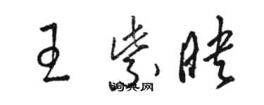 駱恆光王紫映草書個性簽名怎么寫