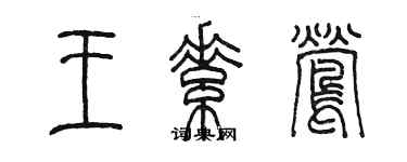 陳墨王素鶯篆書個性簽名怎么寫