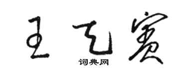 駱恆光王天賓草書個性簽名怎么寫