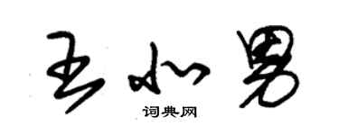 朱錫榮王北男草書個性簽名怎么寫