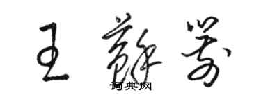 駱恆光王蘇箭草書個性簽名怎么寫