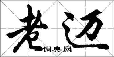 胡問遂老邁行書怎么寫