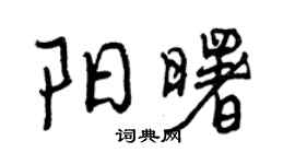 曾慶福陽曙行書個性簽名怎么寫