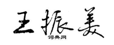 曾慶福王振美行書個性簽名怎么寫