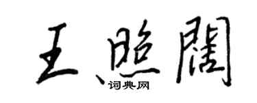 王正良王照闊行書個性簽名怎么寫