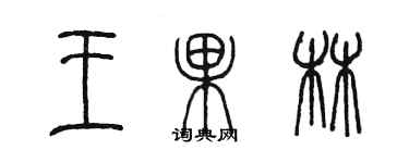 陳墨王果林篆書個性簽名怎么寫