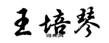 胡問遂王培琴行書個性簽名怎么寫