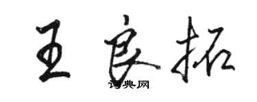 駱恆光王良拓行書個性簽名怎么寫