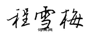 王正良程雪梅行書個性簽名怎么寫