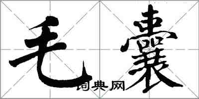 翁闓運毛囊楷書怎么寫