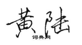 駱恆光黃陸行書個性簽名怎么寫