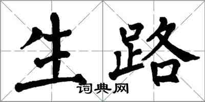 翁闓運生路楷書怎么寫