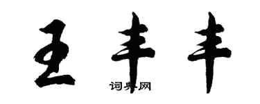 胡問遂王豐豐行書個性簽名怎么寫