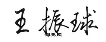 駱恆光王振球行書個性簽名怎么寫