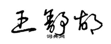 曾慶福王舒胡草書個性簽名怎么寫