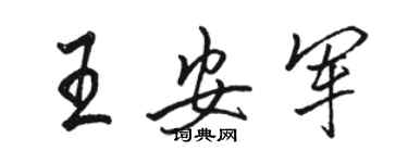 駱恆光王安軍行書個性簽名怎么寫