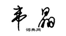 朱錫榮韋晶草書個性簽名怎么寫