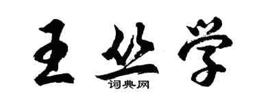 胡問遂王叢學行書個性簽名怎么寫