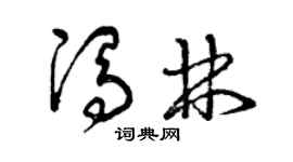 曾慶福馮林草書個性簽名怎么寫