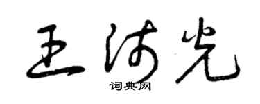 曾慶福王沛光草書個性簽名怎么寫