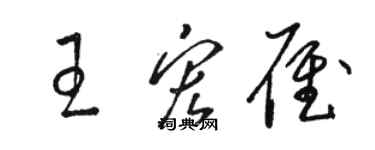 駱恆光王宏雁草書個性簽名怎么寫