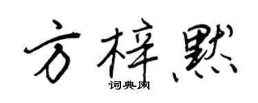 王正良方梓默行書個性簽名怎么寫