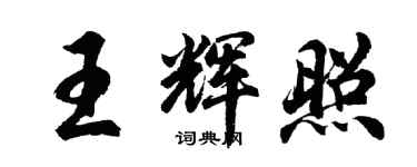 胡問遂王輝照行書個性簽名怎么寫