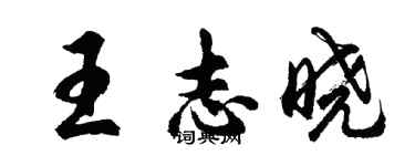 胡問遂王志曉行書個性簽名怎么寫