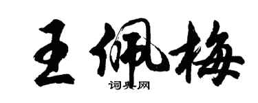 胡問遂王佩梅行書個性簽名怎么寫