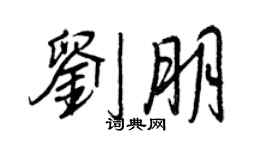 王正良劉朋行書個性簽名怎么寫