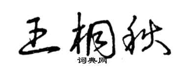 曾慶福王桐秋草書個性簽名怎么寫